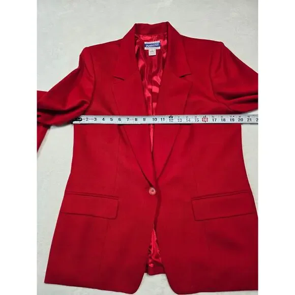 VINTAGE PENDLETON Womens Skirt Suit - Jacket Size 12, Skirt Size 10 Red Wool